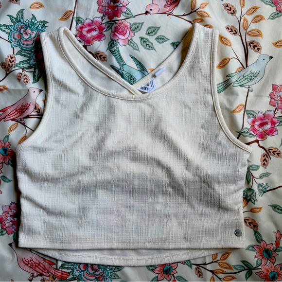 Roxy Tops - Roxy Off-White Textured Tank Top